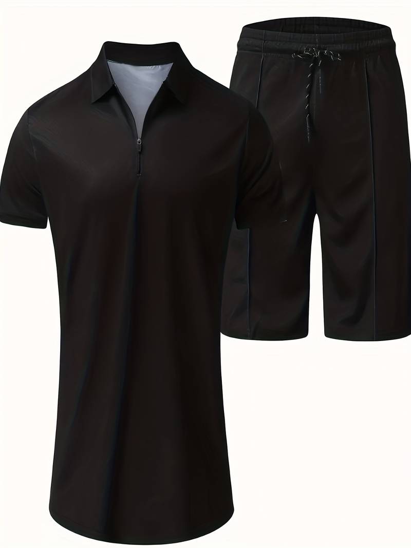 Zweiteiliges Set - Sommer - Kurzarm - Shorts - Herrenbekleidung-Chaps Herrenmode