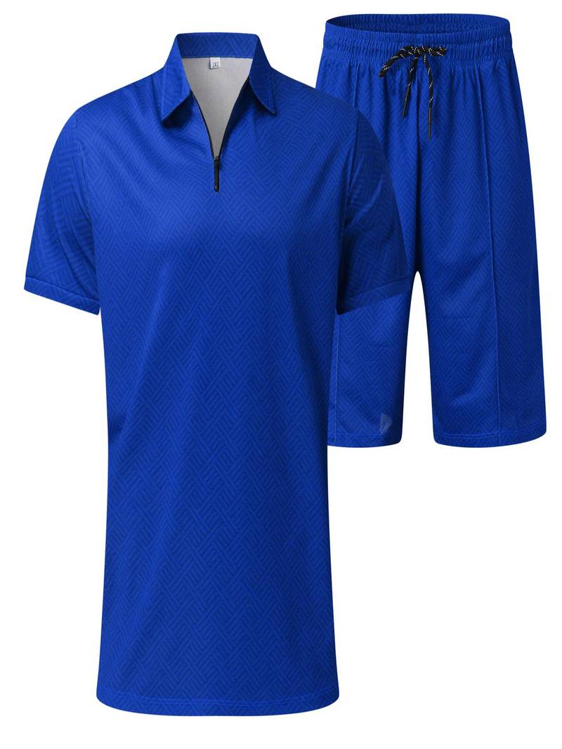 Zweiteiliges Set - Sommer - Kurzarm - Shorts - Herrenbekleidung-Chaps Herrenmode