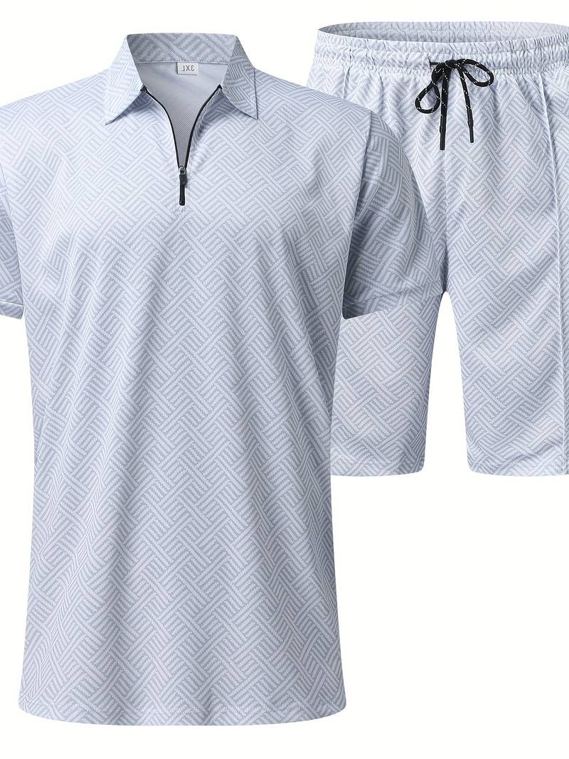 Zweiteiliges Set - Sommer - Kurzarm - Shorts - Herrenbekleidung-Chaps Herrenmode