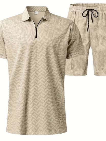 Zweiteiliges Set - Sommer - Kurzarm - Shorts - Herrenbekleidung-Chaps Herrenmode