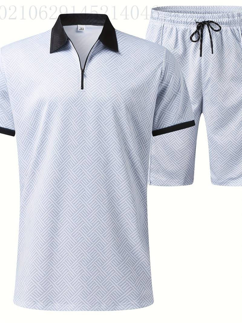 Zweiteiliges Set - Sommer - Kurzarm - Shorts - Herrenbekleidung-Chaps Herrenmode
