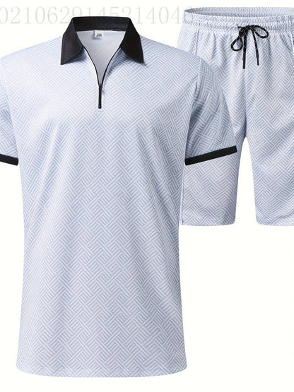 Zweiteiliges Set - Sommer - Kurzarm - Shorts - Herrenbekleidung-Chaps Herrenmode